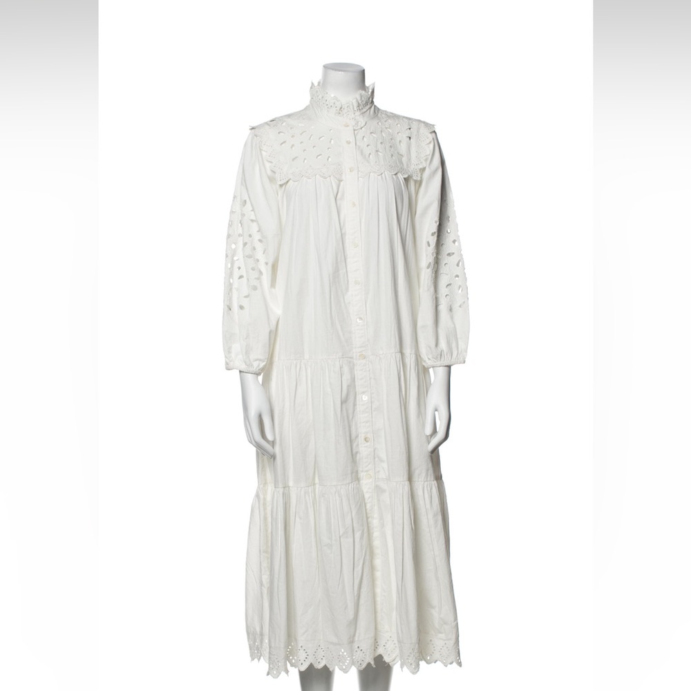 Sea New York White Mock Neck Dress
